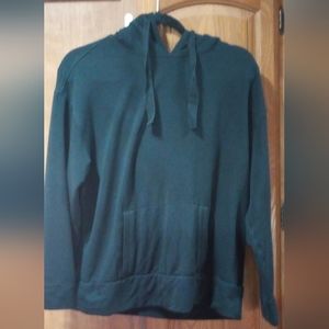 Banana Republic Baby Terry Basic Black Hoodie Ladies Medium Stretchy & Soft